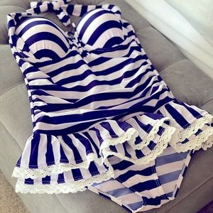 Vintage pinup style one-piece swimsuit